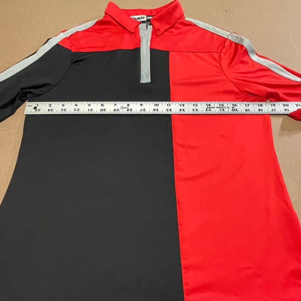 Vintage Jamie Sadock Women's Sz Small Red & Black Cap Sleeve‎ V-Neck Polo Shirt - Picture 8 of 12